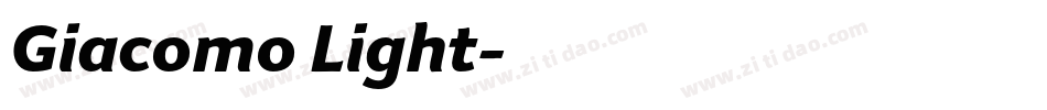 Giacomo Light字体转换